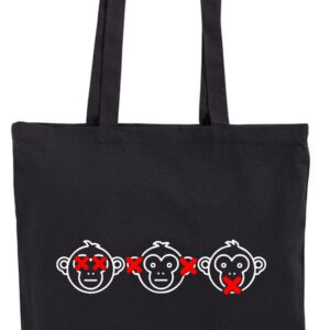 Trzy Mądre Małpy, torba bawełniana, eko, shopper