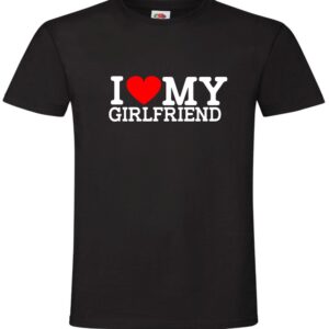 I Love my girlfriend, Serce, Kocham walentynki, Koszulka, T-shirt