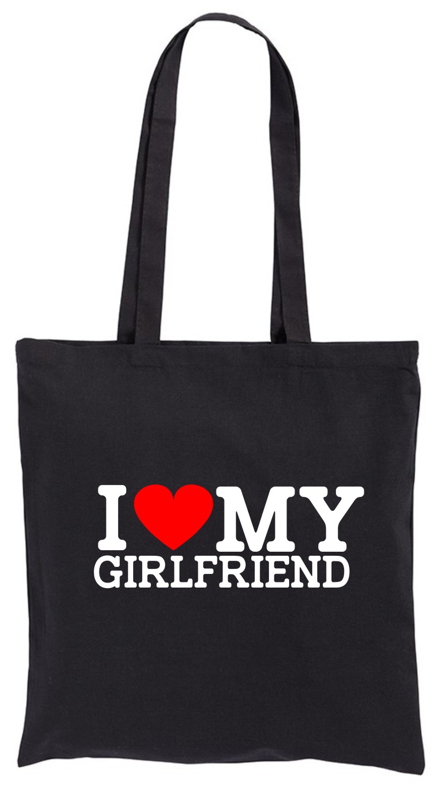 I Love my Girlfriend Boyfriend, walentynki, Torba bawełniana eko shopper