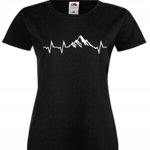 Góry, linia życia, ekg, serce Koszulka, T-shirt
