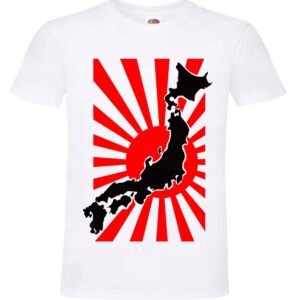 Japan, Japonia, Flaga, Mapa, Koszulka T-shirt