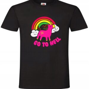 Koszulka Jednorożec Unicorn, Go To Hell, piekło,
