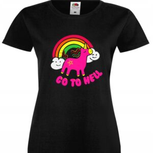 Koszulka Jednorożec Unicorn, Go To Hell, piekło,