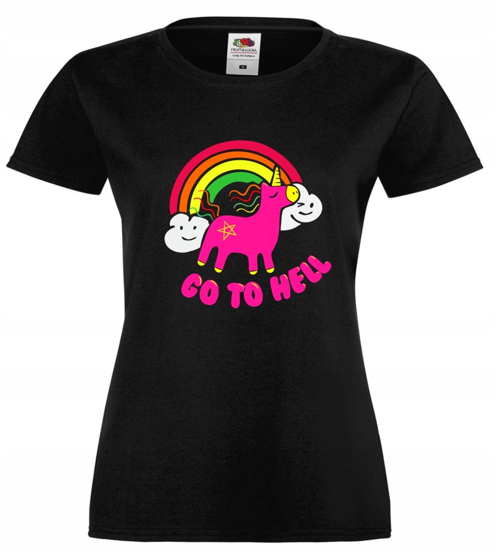 Koszulka Jednorożec Unicorn, Go To Hell, piekło,