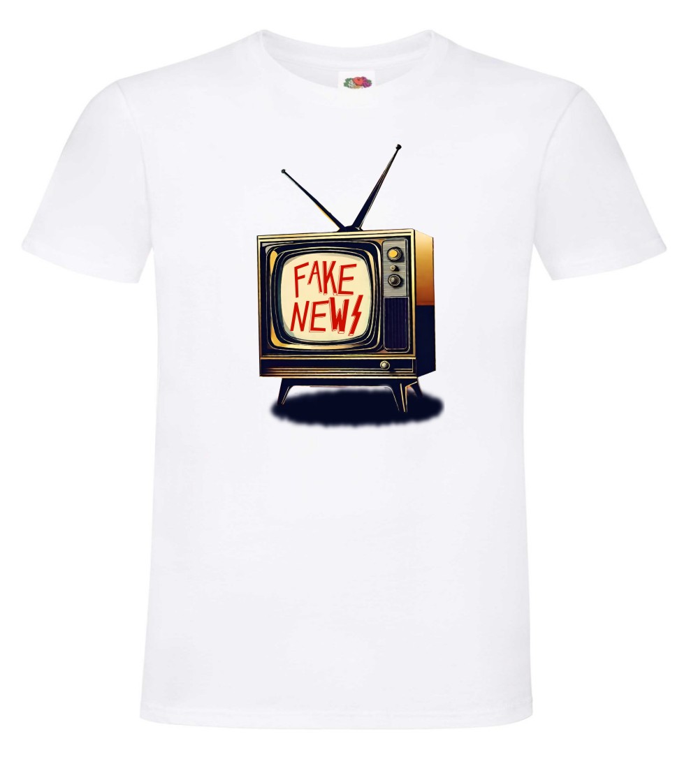 Koszulka Fake News Fałszywe Wiadomości Telewizor