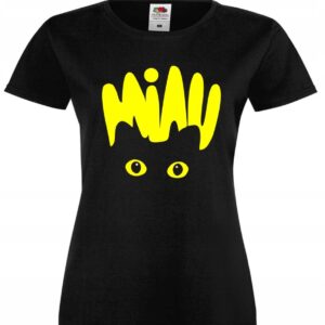Miau Czarny Kot, Miał, Koszulka T-shirt