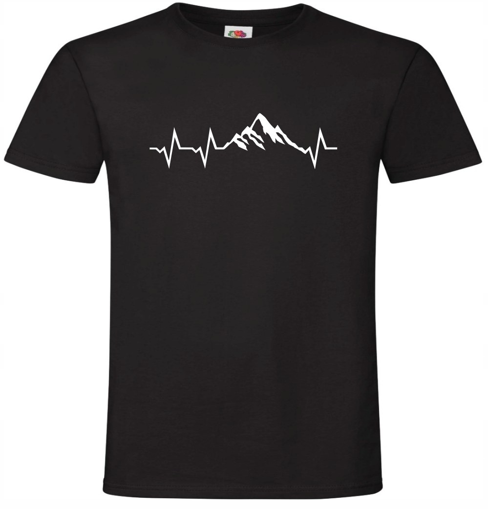 Góry, linia życia, ekg, serce Koszulka, T-shirt