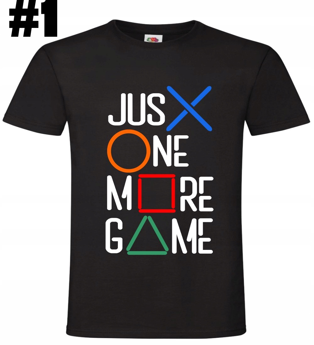 Just One More Game, Gry, Gracz, Konsola, Koszulka - obrazek 2