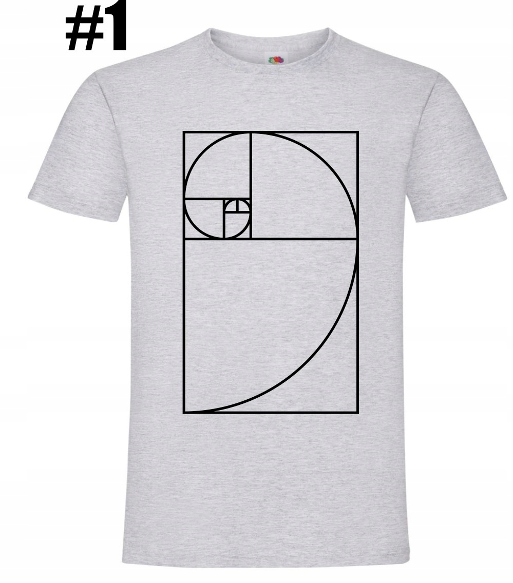 Fibonacci Spiral, spirala fibonacciego Koszulka - obrazek 2