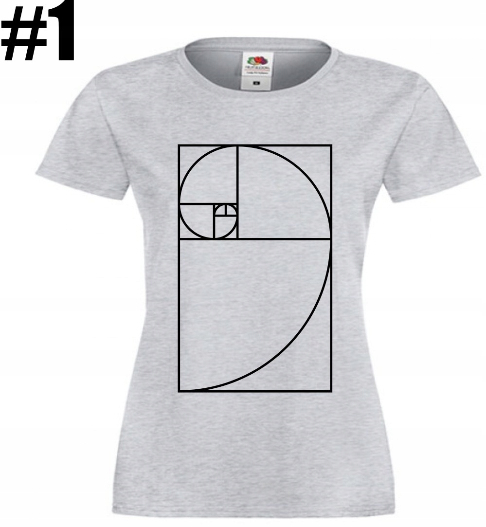 Fibonacci Spiral, spirala fibonacciego Koszulka - obrazek 2