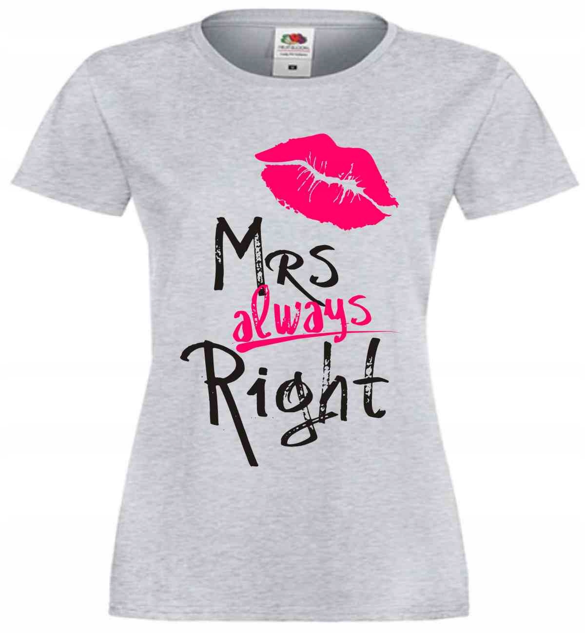 Mrs mr always right, T-shirt Koszulka - obrazek 2