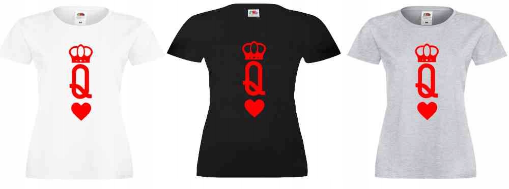 Queen Królowa, King Król, koszulka T-shirt - obrazek 2