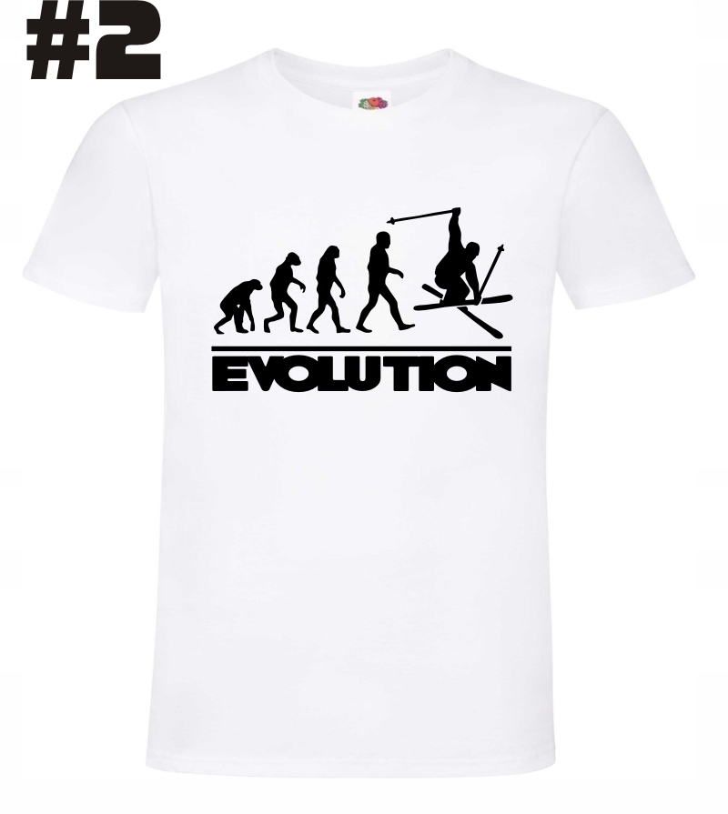 Narty, Ski Evolution T-shirt koszulka - obrazek 2