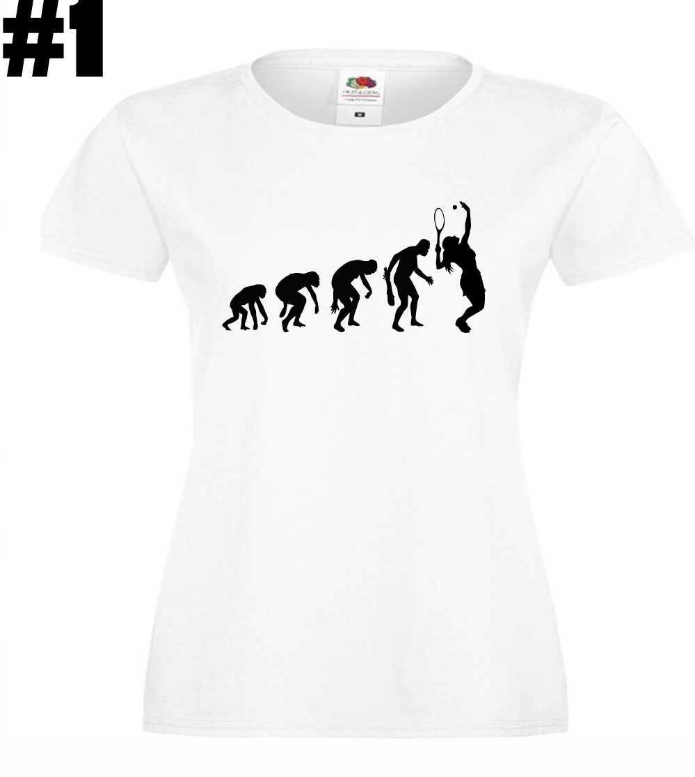 Tenis Ewolucja, koszulka T-shirt Damska - obrazek 2