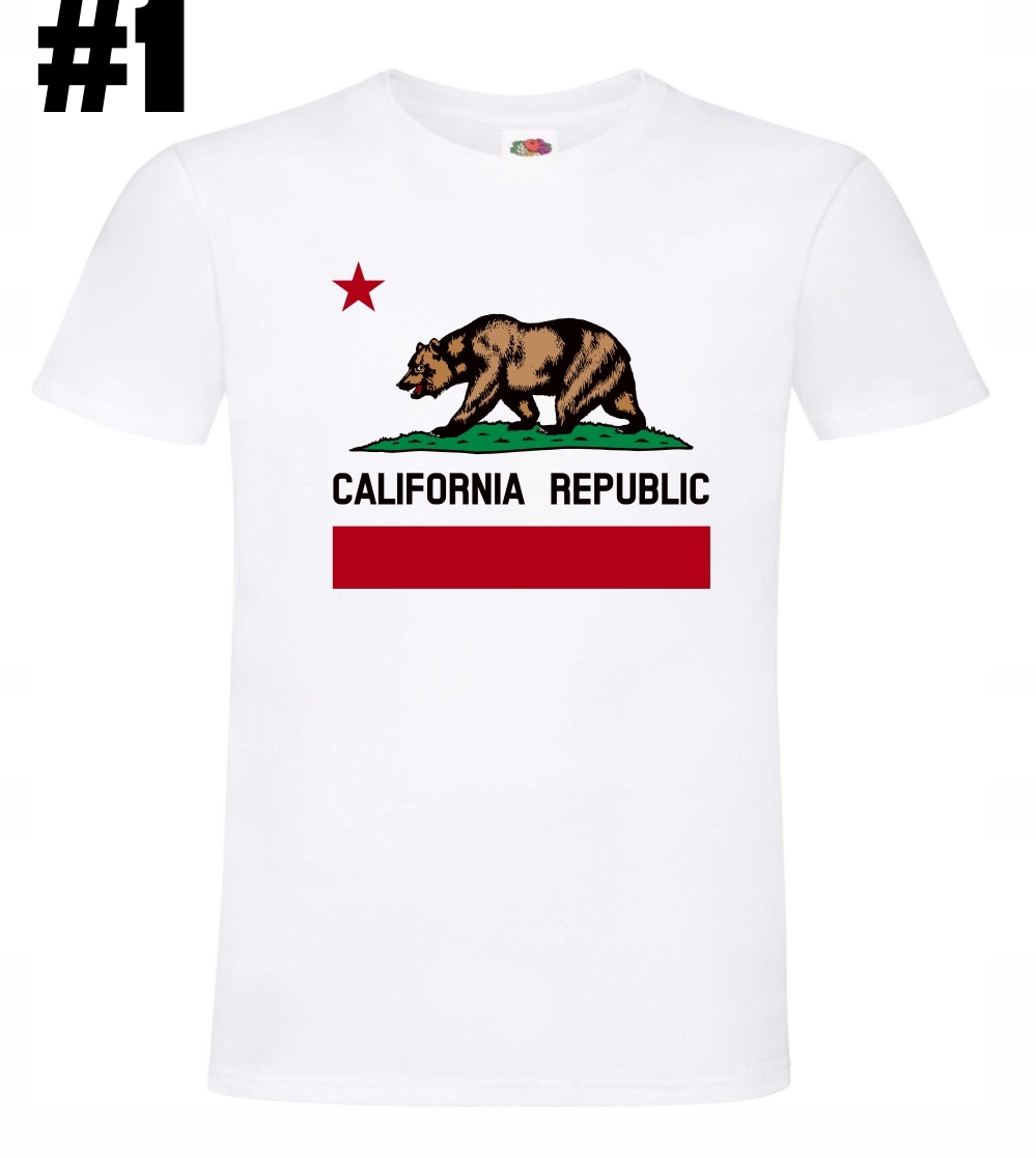 California Republic, Niedźwiedź koszulka T-shirt - obrazek 2