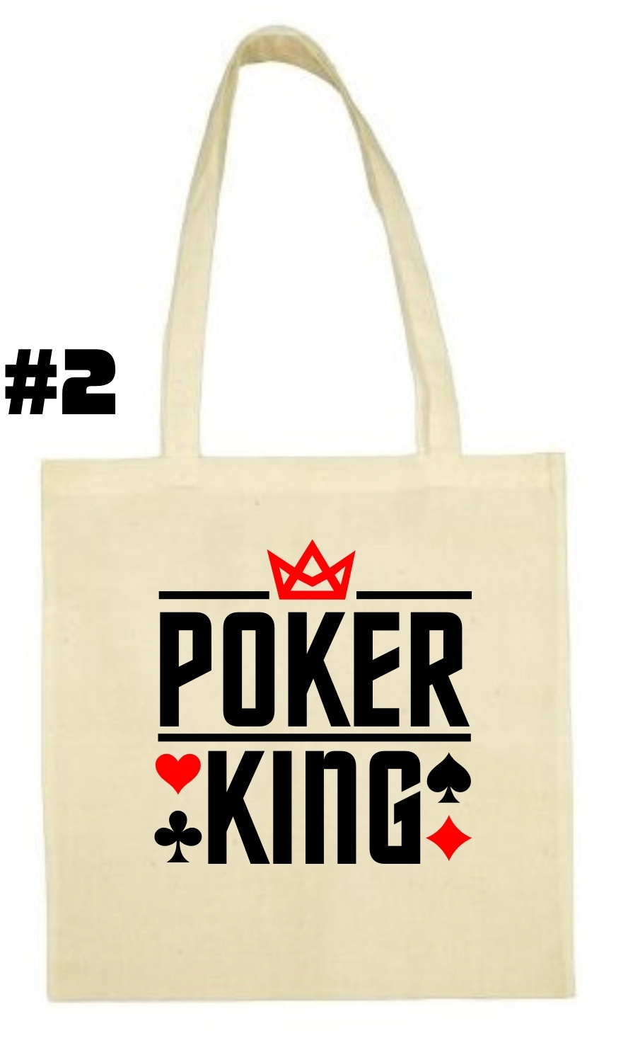 Poker King, Karty, Torba bawełniana Ekologiczna - obrazek 3