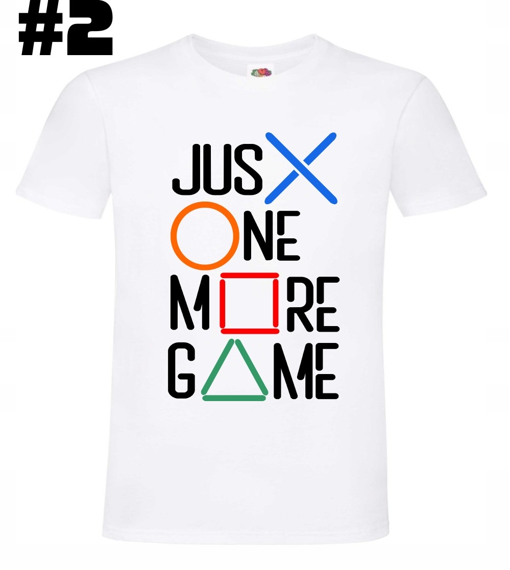 Just One More Game, Gry, Gracz, Konsola, Koszulka - obrazek 3