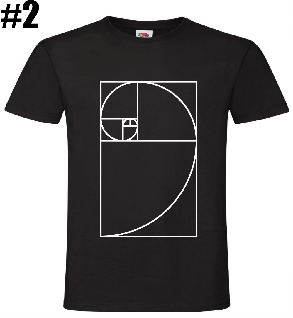 Fibonacci Spiral, spirala fibonacciego Koszulka - obrazek 3