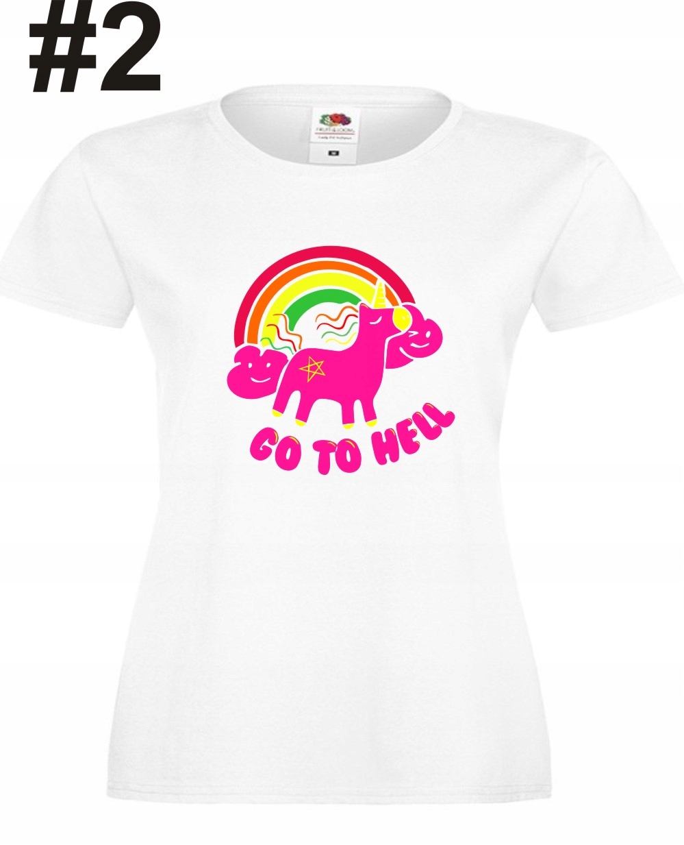 Jednorożec Unicorn, Go To Hell, piekło, Koszulka - obrazek 3