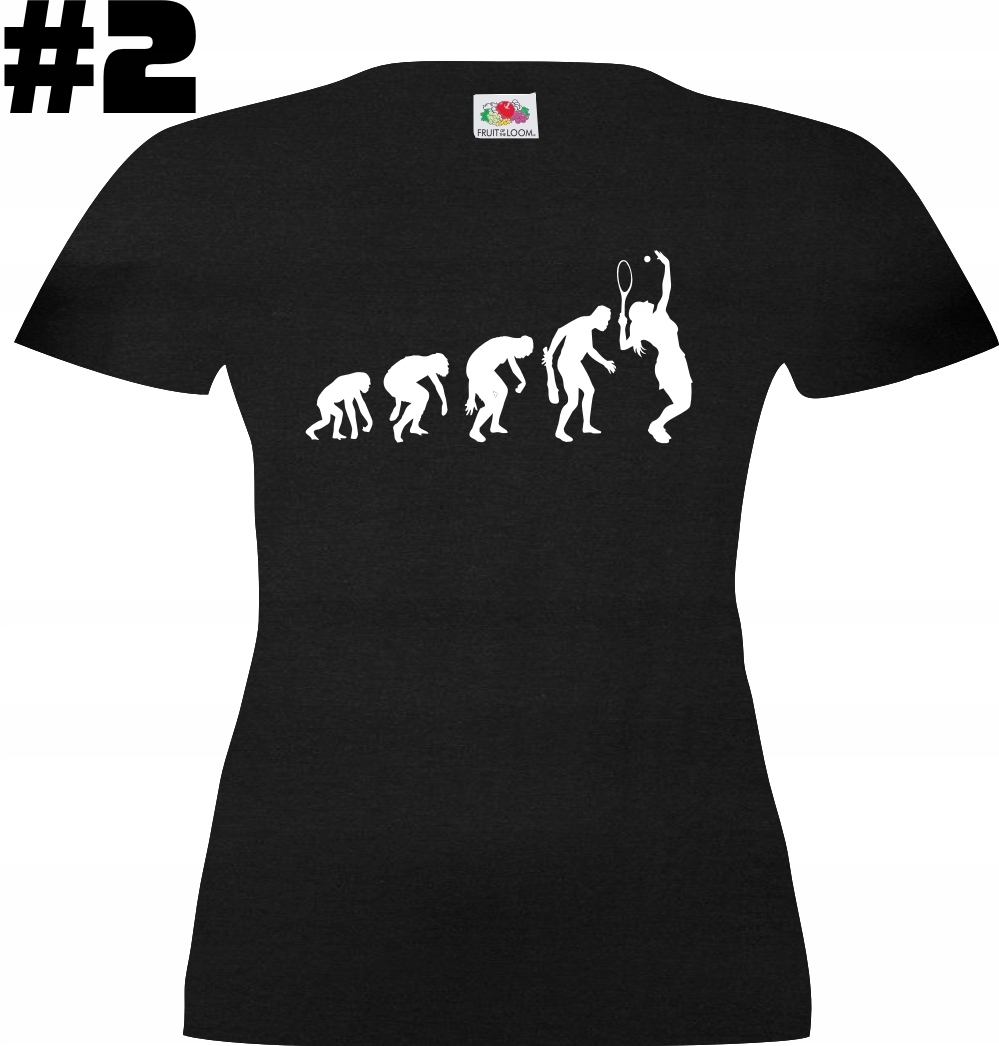 Tenis Ewolucja, koszulka T-shirt Damska - obrazek 3