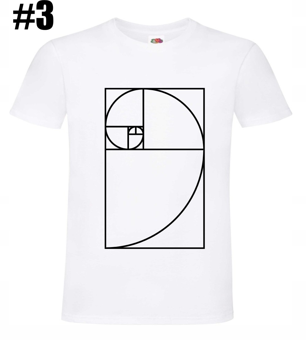 Fibonacci Spiral, spirala fibonacciego Koszulka - obrazek 4