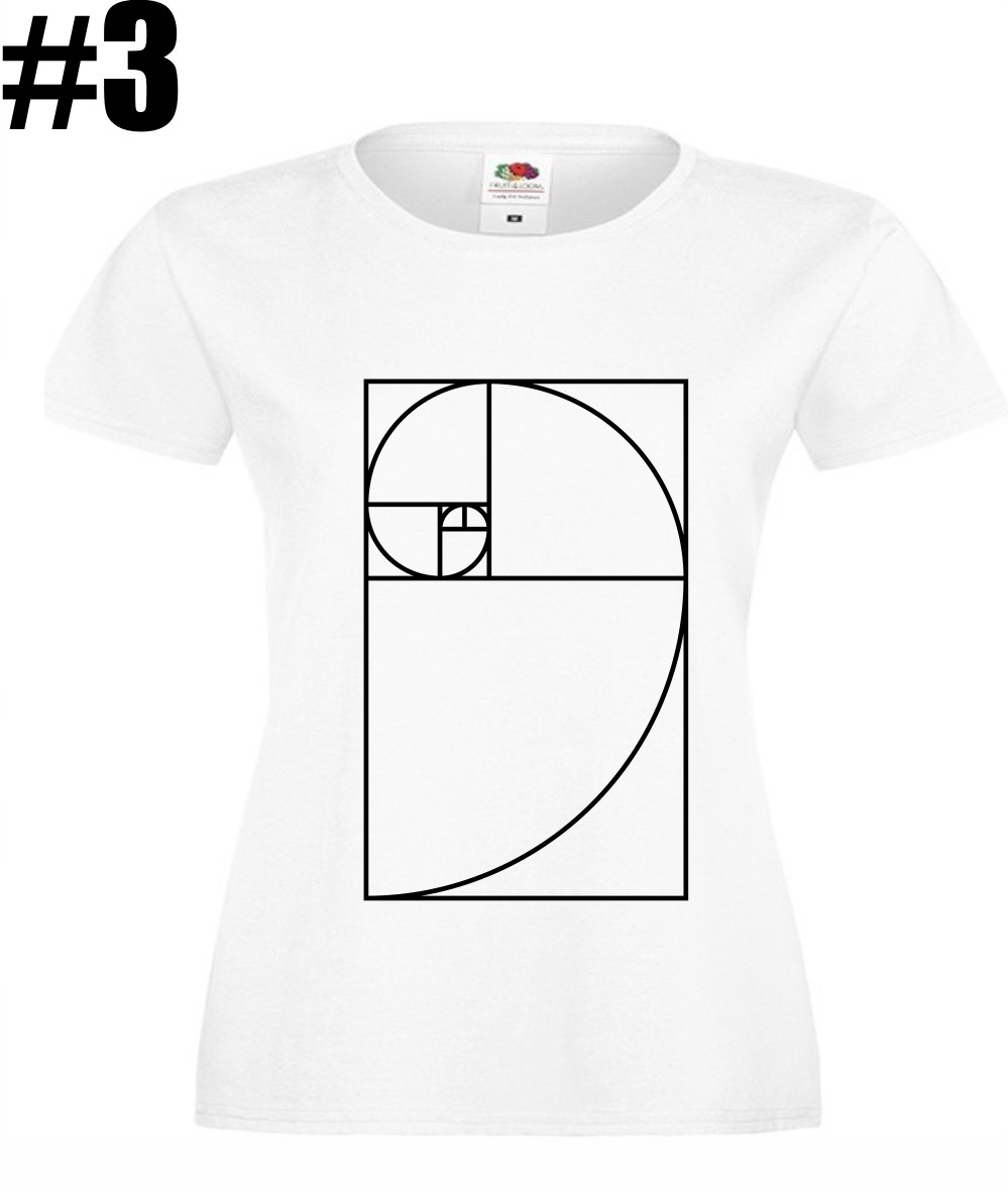 Fibonacci Spiral, spirala fibonacciego Koszulka - obrazek 4