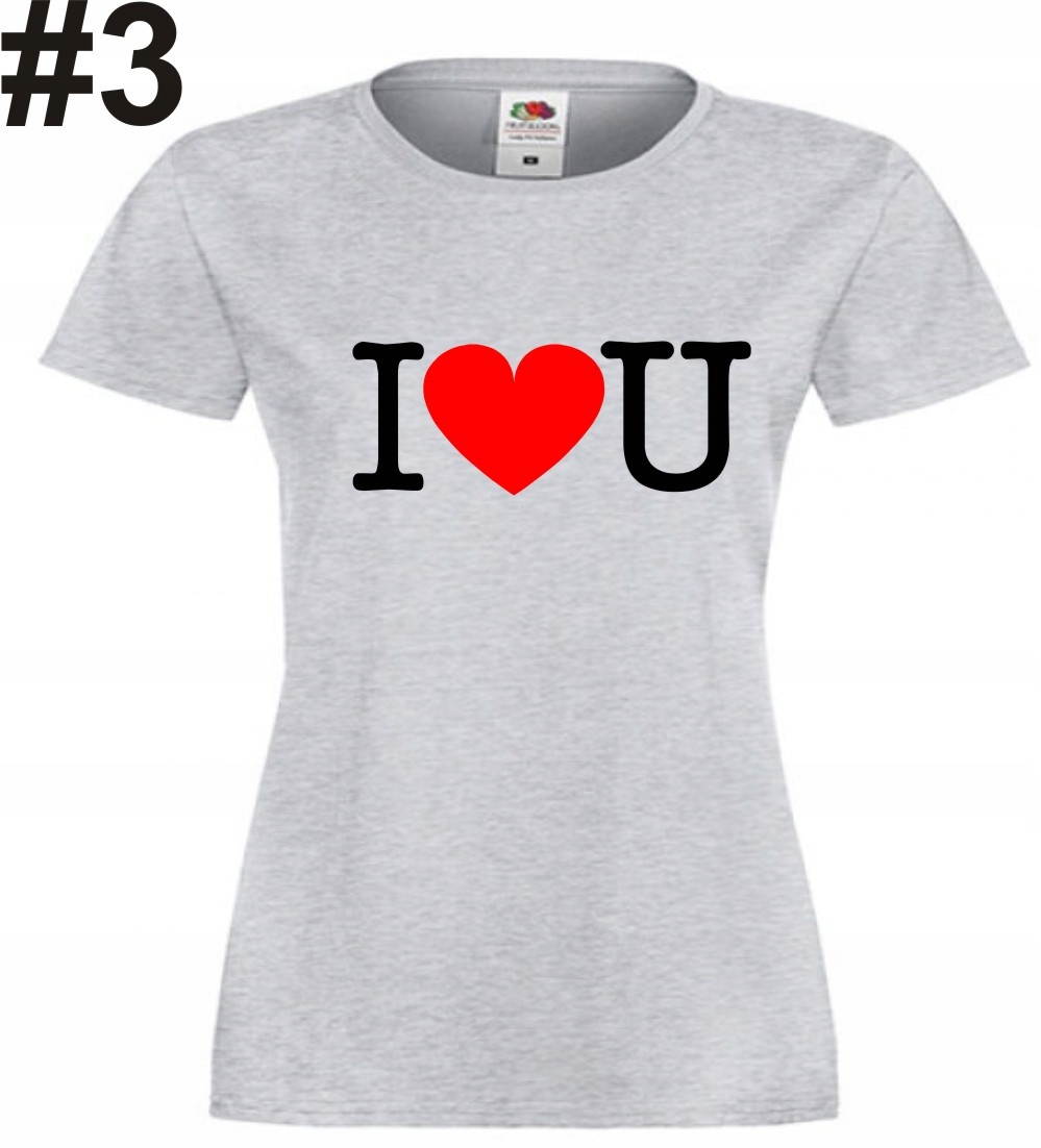 I Love You U, Serce, Koszulka, T-shirt - obrazek 4