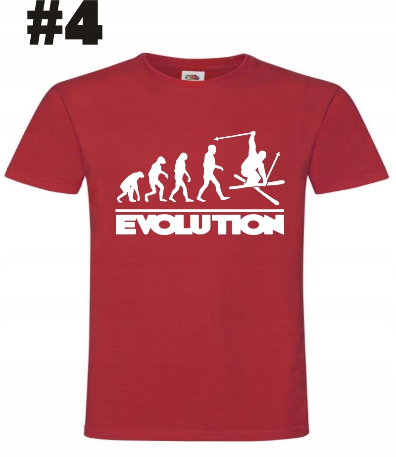Narty, Ski Evolution T-shirt koszulka - obrazek 4