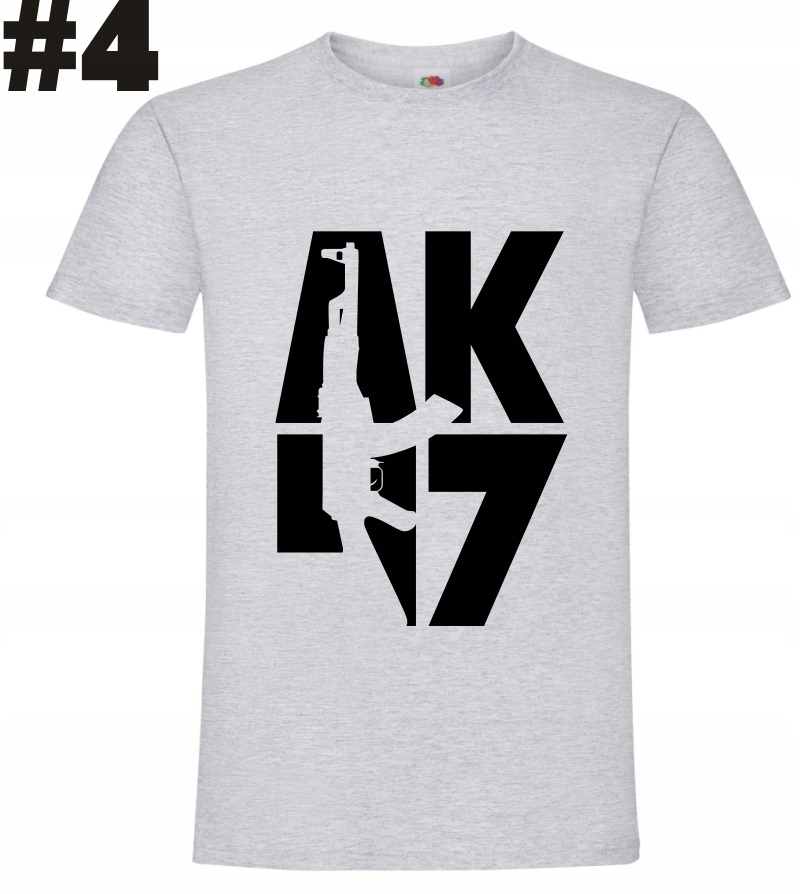 AK 47 AK47 Kałasznikow Militaria koszulka T-shirt - obrazek 3