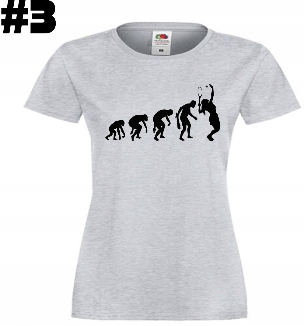 Tenis Ewolucja, koszulka T-shirt Damska - obrazek 4