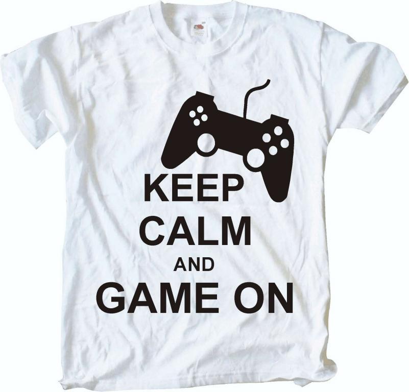 KEEP CALM ! and Game on, Gry T-Shirt, Koszulka