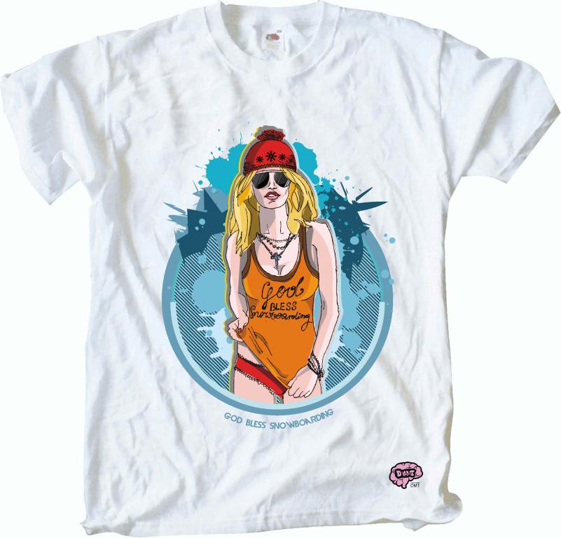God Bless Snowboard, T-SHIRT, Koszulka.
