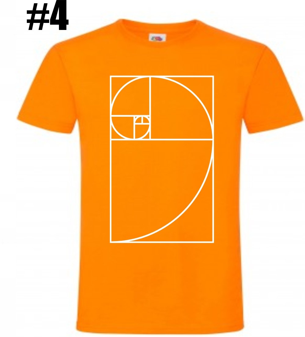 Fibonacci Spiral, spirala fibonacciego Koszulka - obrazek 5