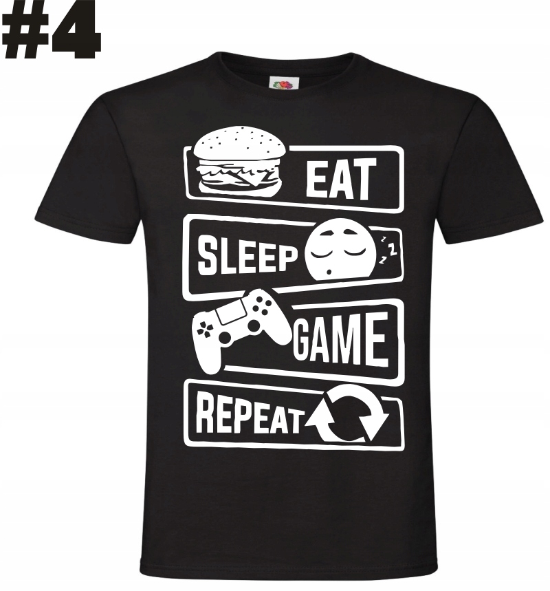 Gracz Gry Gamer koszulka Gracza - obrazek 4