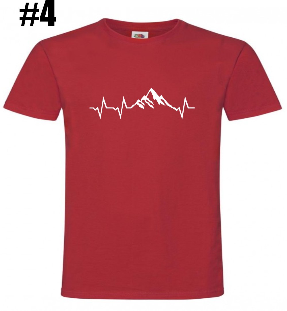 Góry, linia życia, ekg, serce Koszulka, T-shirt - obrazek 5