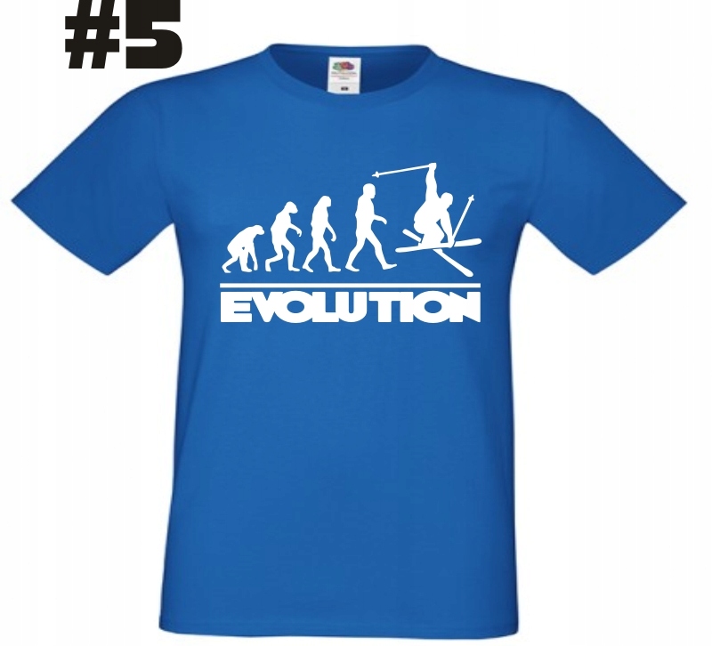 Narty, Ski Evolution T-shirt koszulka - obrazek 5