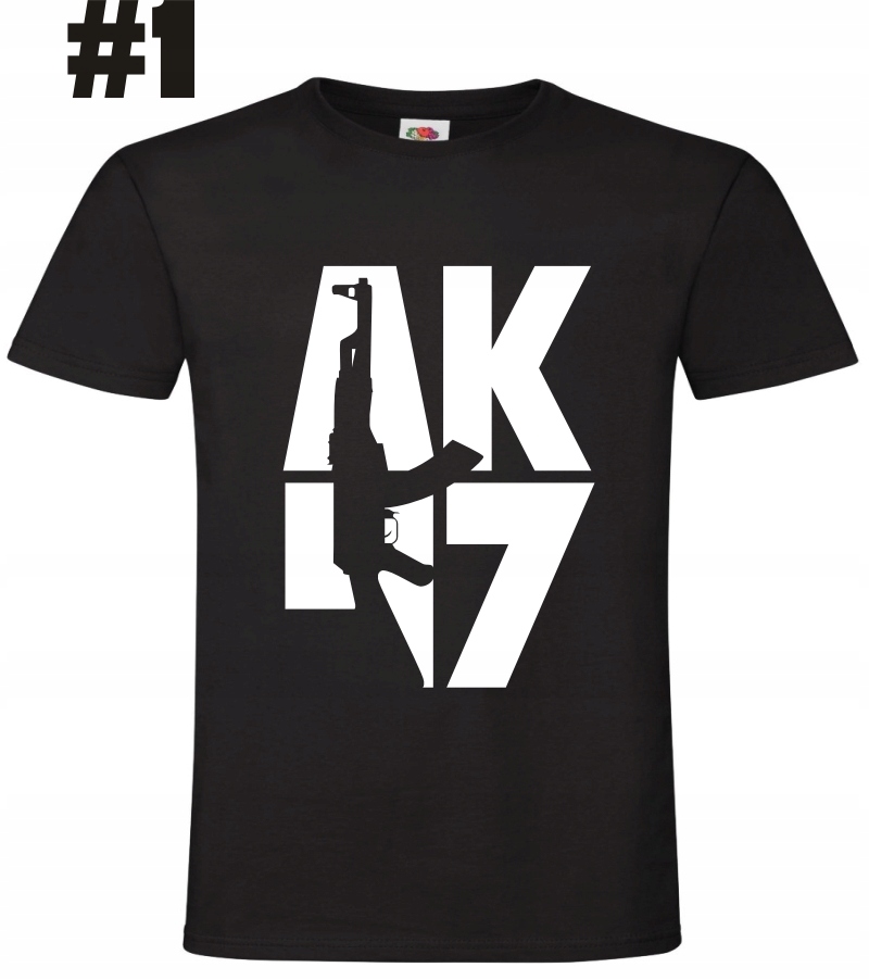 AK 47 AK47 Kałasznikow Militaria koszulka T-shirt - obrazek 4