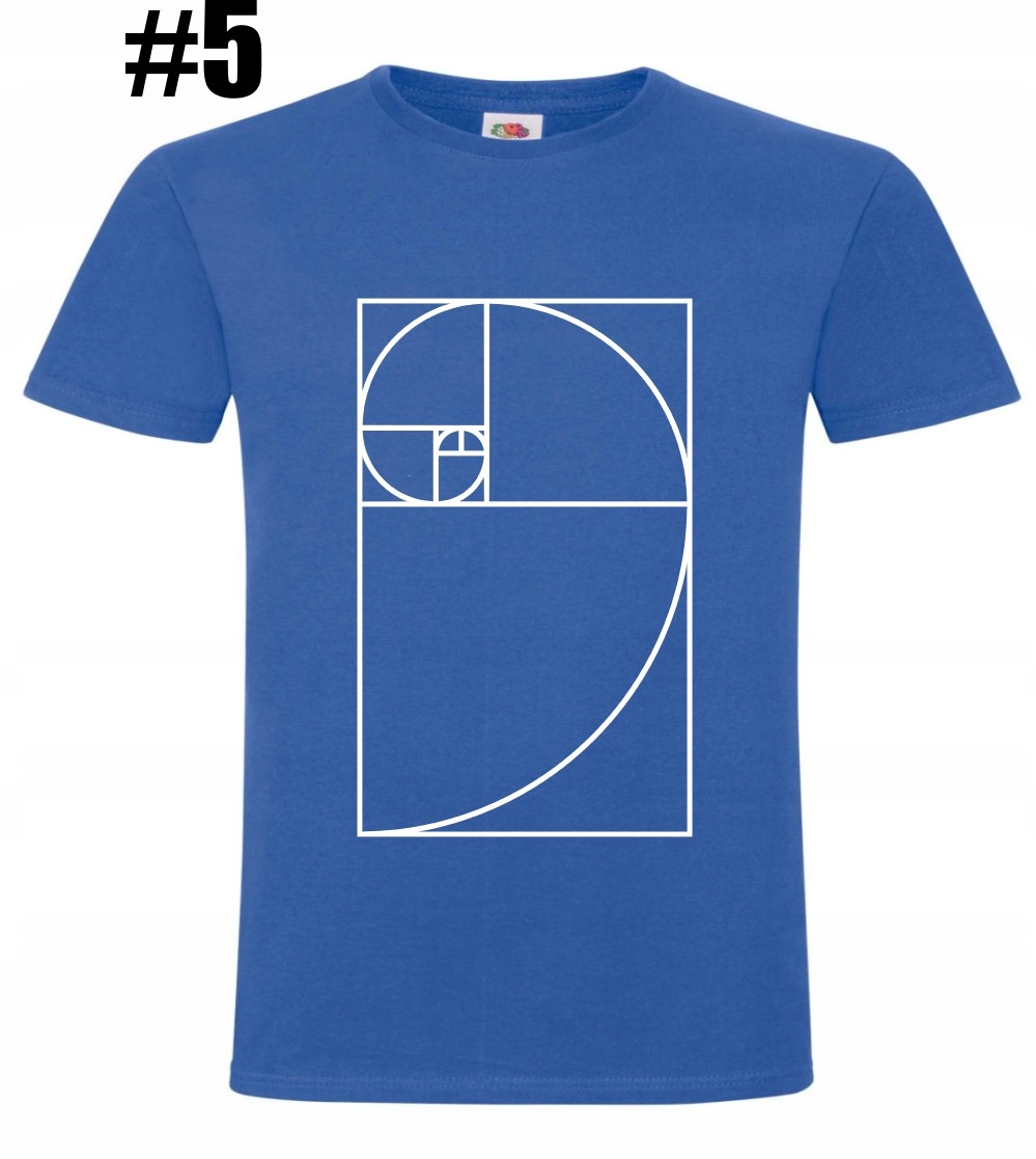 Fibonacci Spiral, spirala fibonacciego Koszulka - obrazek 6