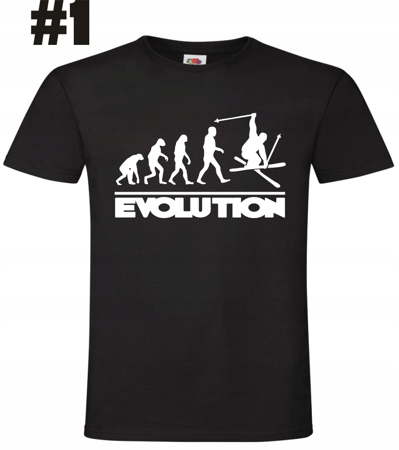 Narty, Ski Evolution T-shirt koszulka - obrazek 6