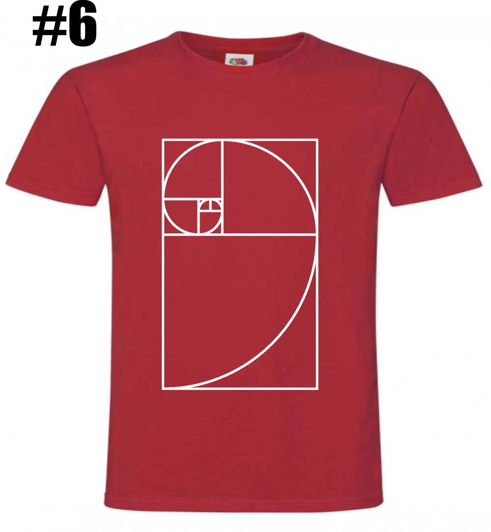 Fibonacci Spiral, spirala fibonacciego Koszulka - obrazek 7