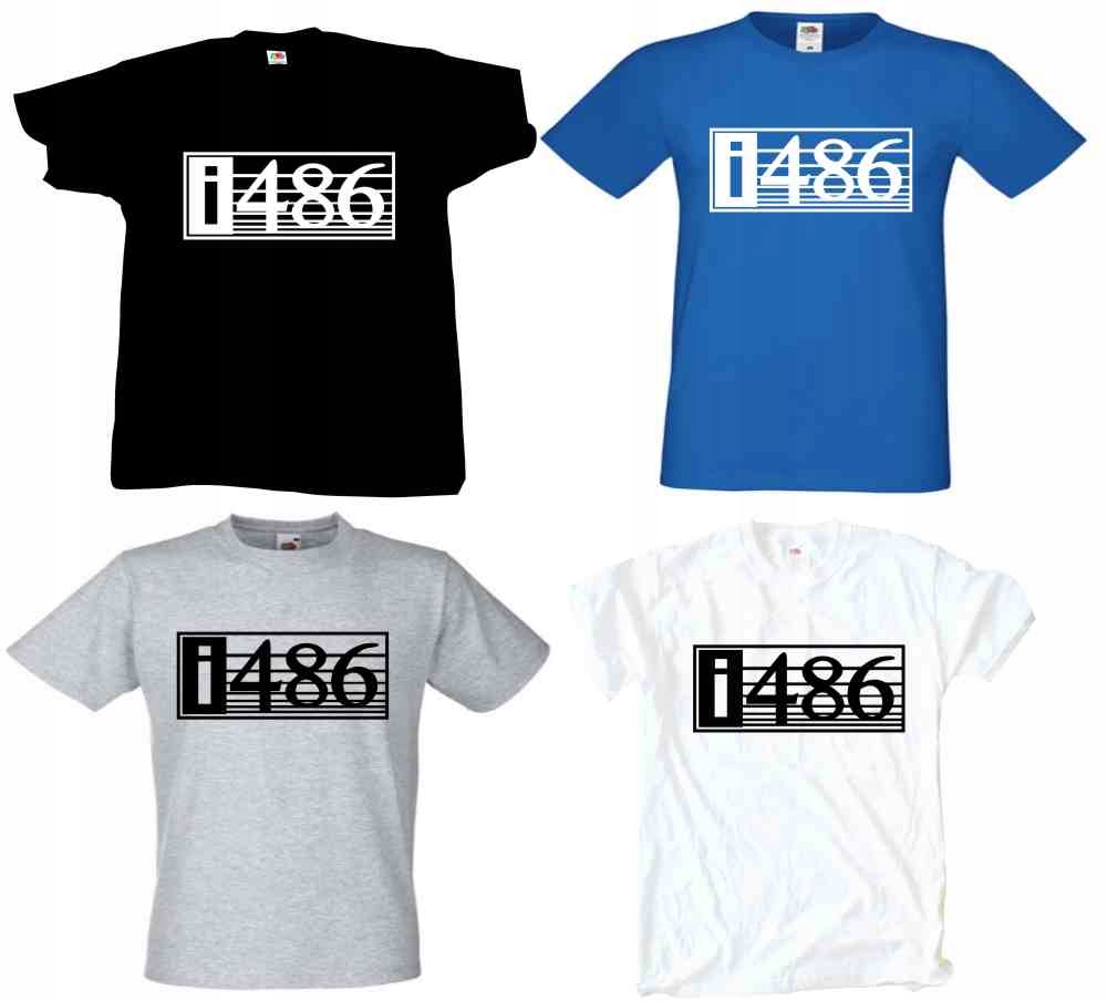 i386, i486, T-shirt, komputer, procesor, koszulka - obrazek 3