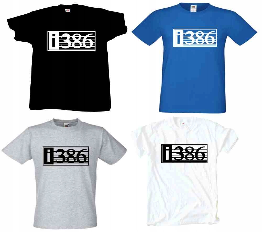 i386, i486, T-shirt, komputer, procesor, koszulka - obrazek 4