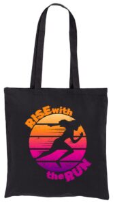 Rise with the Run, Bieganie, Bieg, kobieta, torba bawełniana, eko, shopper
