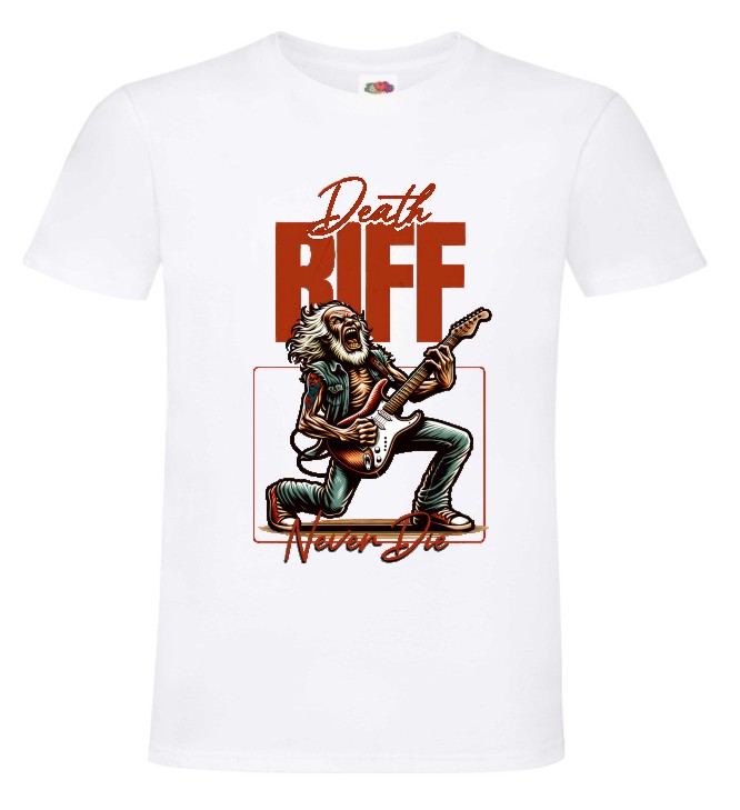Death Riff Never Die, Gitara, Heavy Metal, Muzyczna Koszulka, T-shirt - obrazek 2