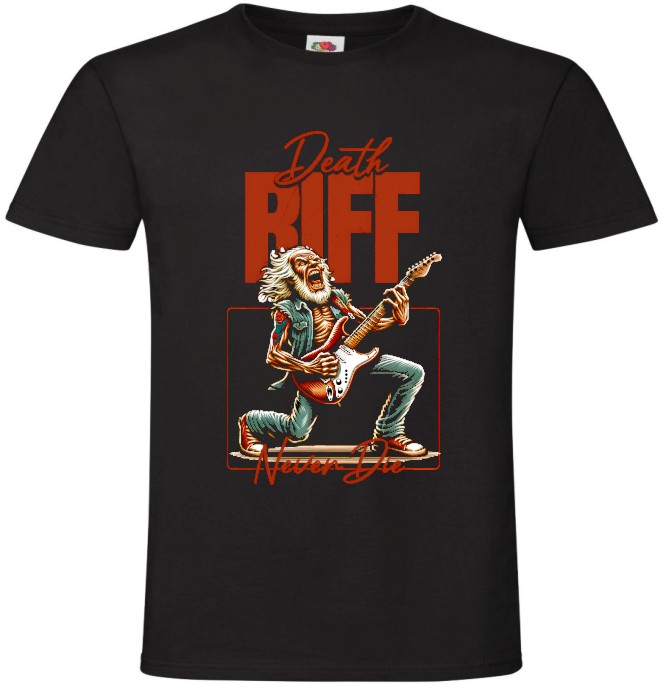 Koszulka Death Riff Never Die, Gitara, Heavy Metal