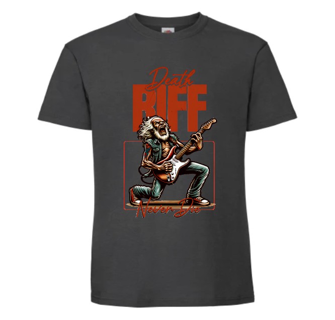 Death Riff Never Die, Gitara, Heavy Metal, Muzyczna Koszulka, T-shirt - obrazek 3