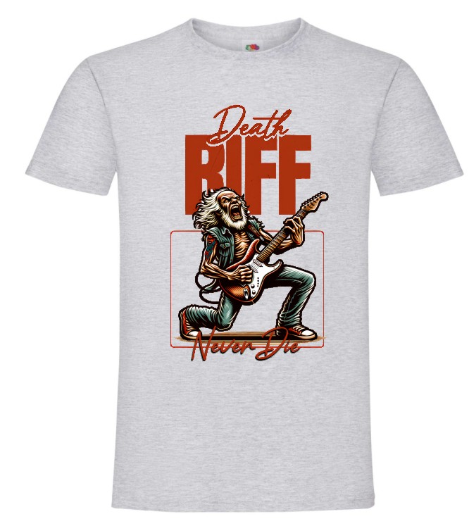 Death Riff Never Die, Gitara, Heavy Metal, Muzyczna Koszulka, T-shirt - obrazek 5