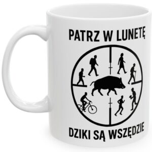 Dziki Są Wszędzie, Polowanie, Myśliwy, Dzik, Las, kubek