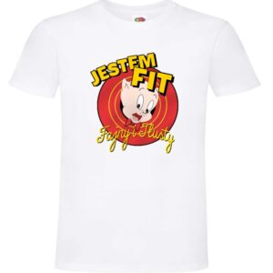 Koszulka Jestem FIT, Fajny i Tłusty, Gruby, Fitness, , T-shirt