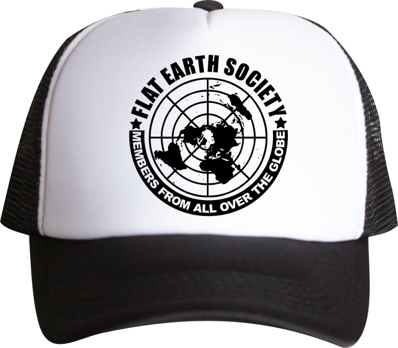 Flat Earth Society, Płaska Ziemia, Płaskoziemcy, czapka z daszkiem trucker